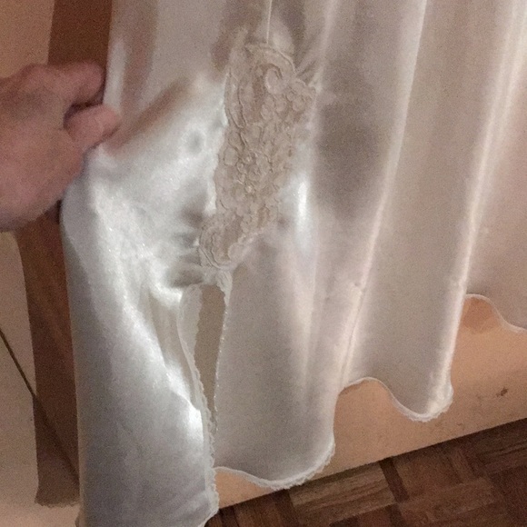 Vintage Satin/Lace Halston Wedding Nightgown - Picture 3 of 6